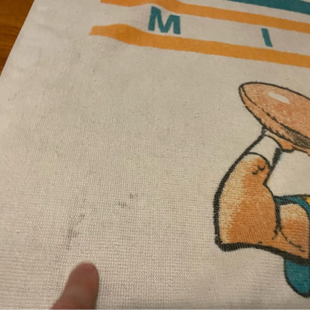 Vintage 80s Miami Dolphins Team NFL Beach Bath Towel